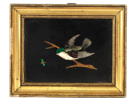 Pietra dura-Darstellung mit Vogel und Schmetterling